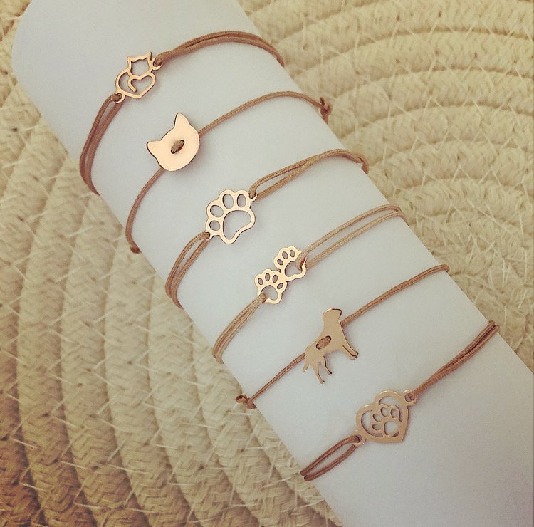 Bracelet set paw love 925 silver