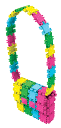 Clics building blocks– DURABLE TOYS made of RECYCLED PLASTIC (Made in Belgium)- Glitter building set 8 in 1