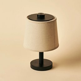 Rover zwarte houten oplaadbare lamp