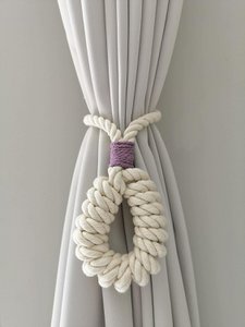 Vorhang-Raffhalter | Makramee-Fensterkugelhalter | 2er-Set