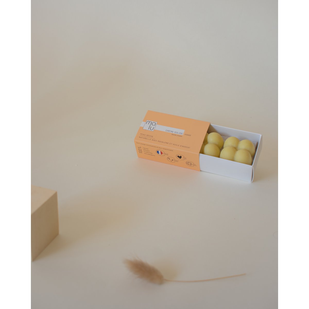 Solid face cream - dry skin