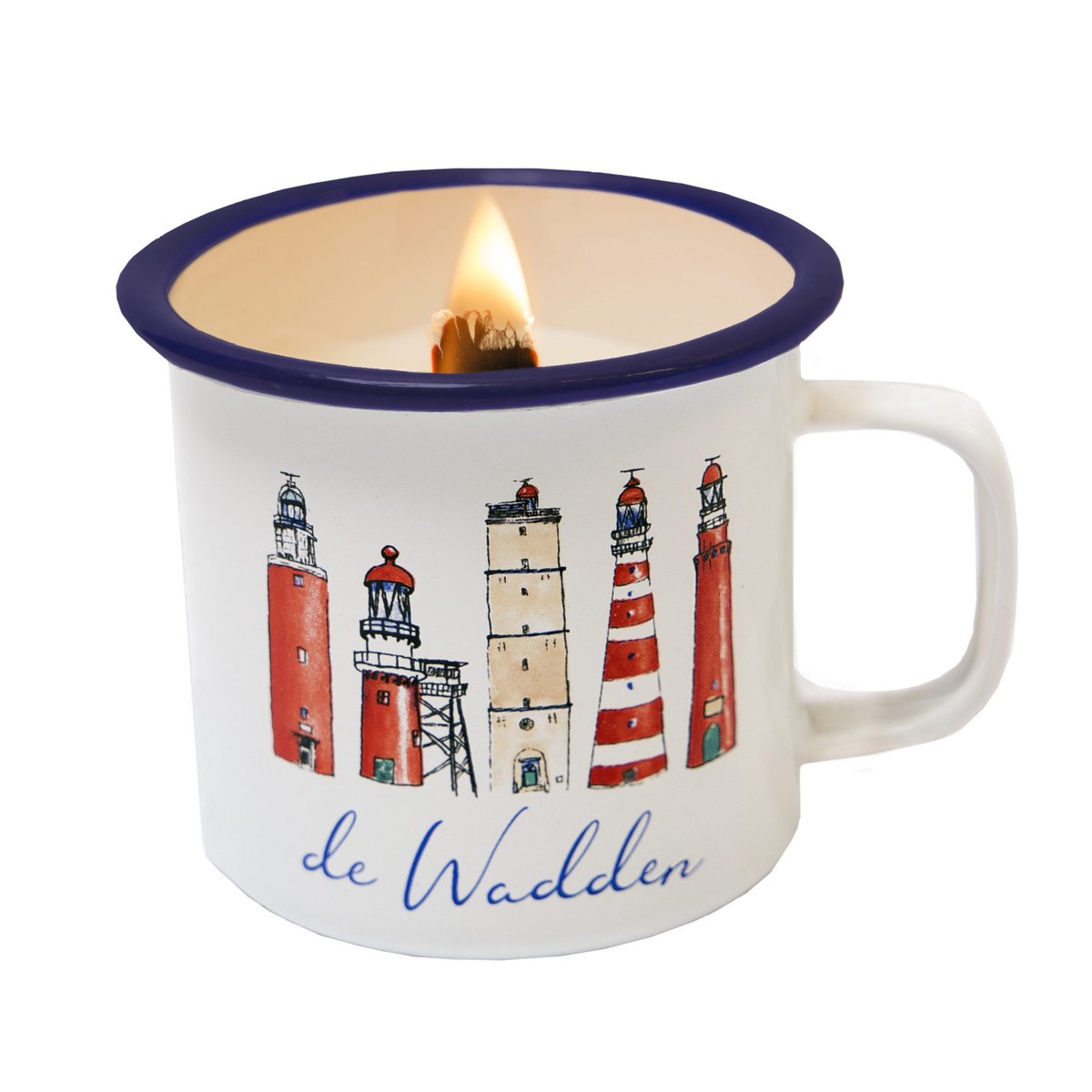WADDEN LIGHTHOUSES KERZE IN EINEM BECHER