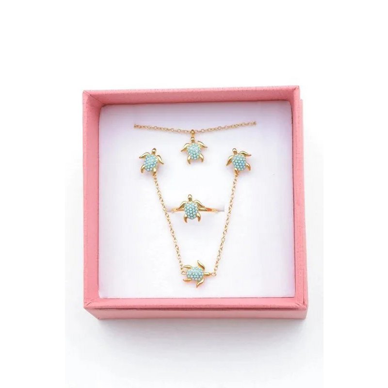 Parure de bijoux avec boîte en acier inoxydable