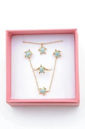 Parure de bijoux avec boîte en acier inoxydable