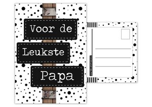 Karte mit Text mit Balken "für den besten Vater"