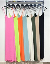 Long flowy dress in plain fabric or print