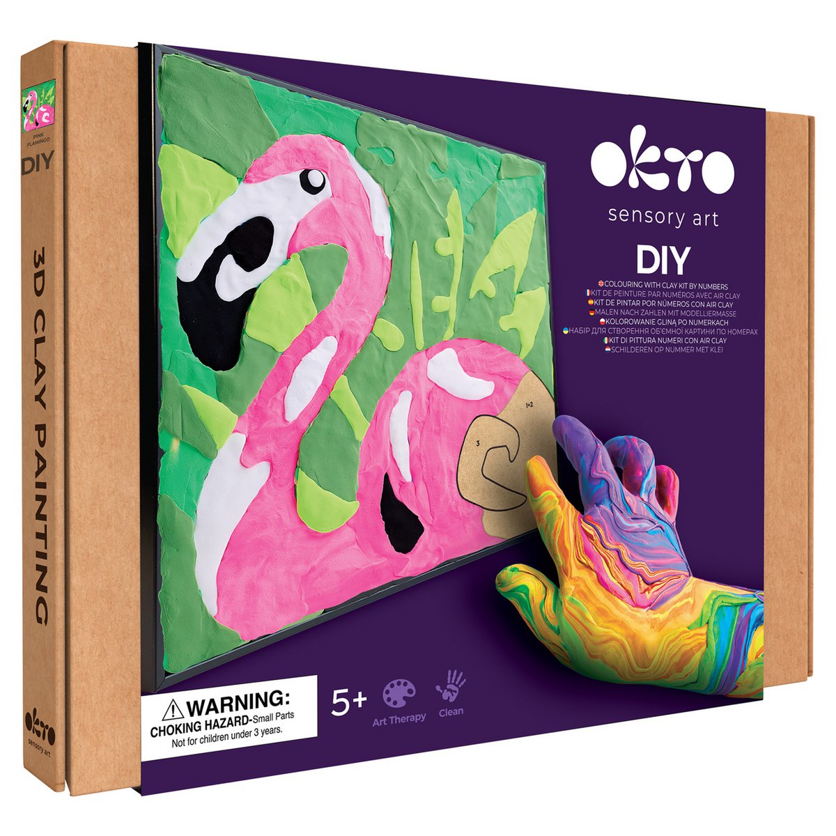 Okto Sensory Art Color By Numbers - Animals - Pink Flamingo