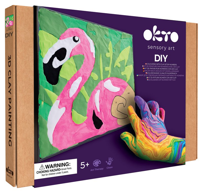 Okto Sensory Art Kleuren Op Nummers - Dieren - Roze Flamingo