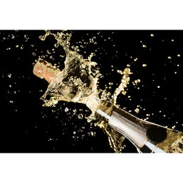 Gold leaf abstract painting with champagne splash effect, available in multiple sizes.
