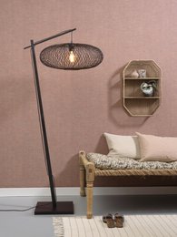 Vloerlamp Cango zw/kap zwart, S