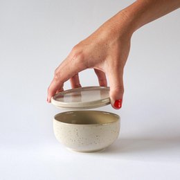 Skål mini Stokrose - sand & pletter - 150 ml