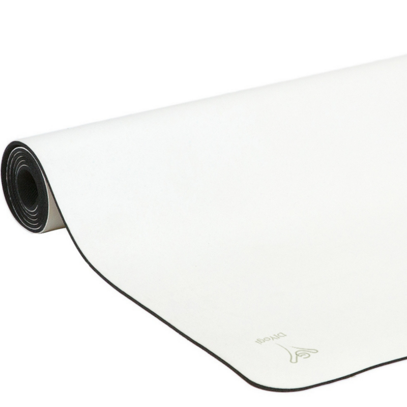 Yoga mat natural rubber - white