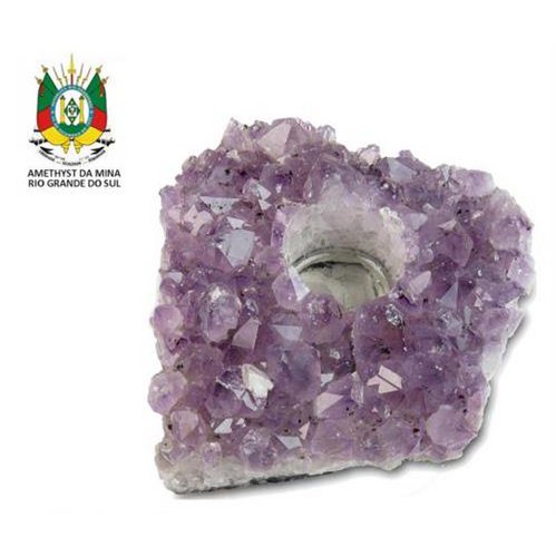 Amethyst Tea light holder hand-made in Brazil Rio grande