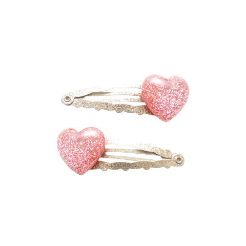Duo Premium Haarspangen für Kinder – Sparkle Eclats de Coeurs