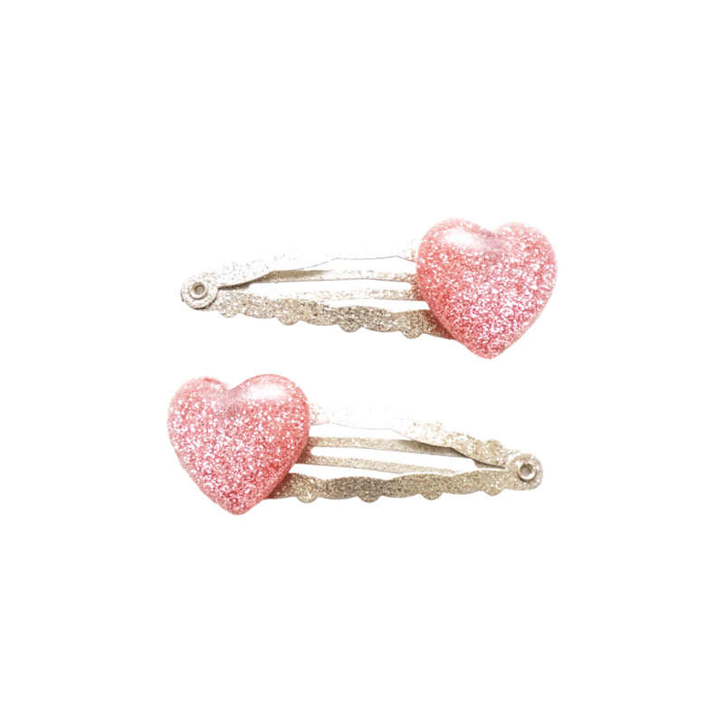 Duo Premium Haarspangen für Kinder – Sparkle Eclats de Coeurs