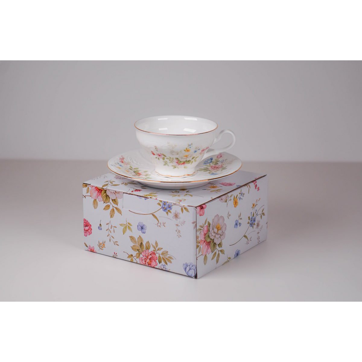 Tazza con piattino Giardino inglese 180 ml Isabelle Rose