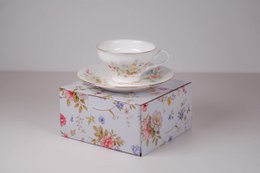 Tazza con piattino Giardino inglese 180 ml Isabelle Rose
