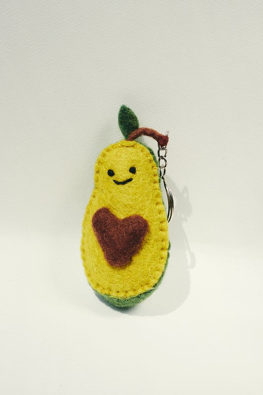 Avocado-Schlüsselanhänger