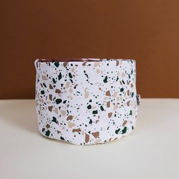 Cesto per piante - Fioriera - Cotone Bio - Verde Sahara roccioso