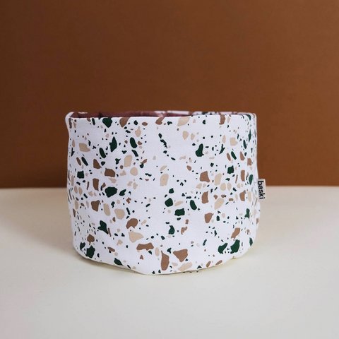 Plant Basket - Planter - Bio Cotton - Rocky Sahara Green