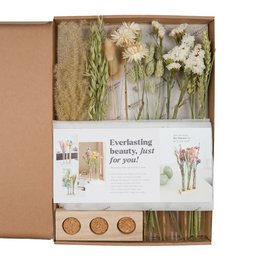 Geschenkbox - Trockenblumen im Briefkasten - Mit Vasen - Natur