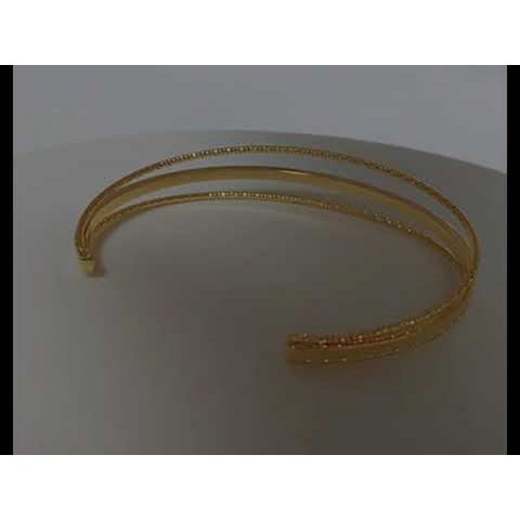 Minimalistisches offenes Armreifen-Set – Gold und Silber