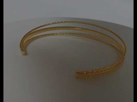 Minimalistisches offenes Armreifen-Set – Gold und Silber
