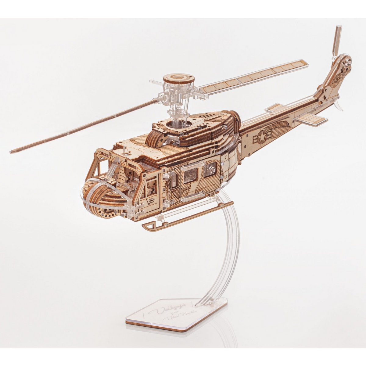 Veter Models Kit di costruzione di modelli 3D, piattaforma per elicottero, AKV-12, 10,7x9,7x9,4 cm