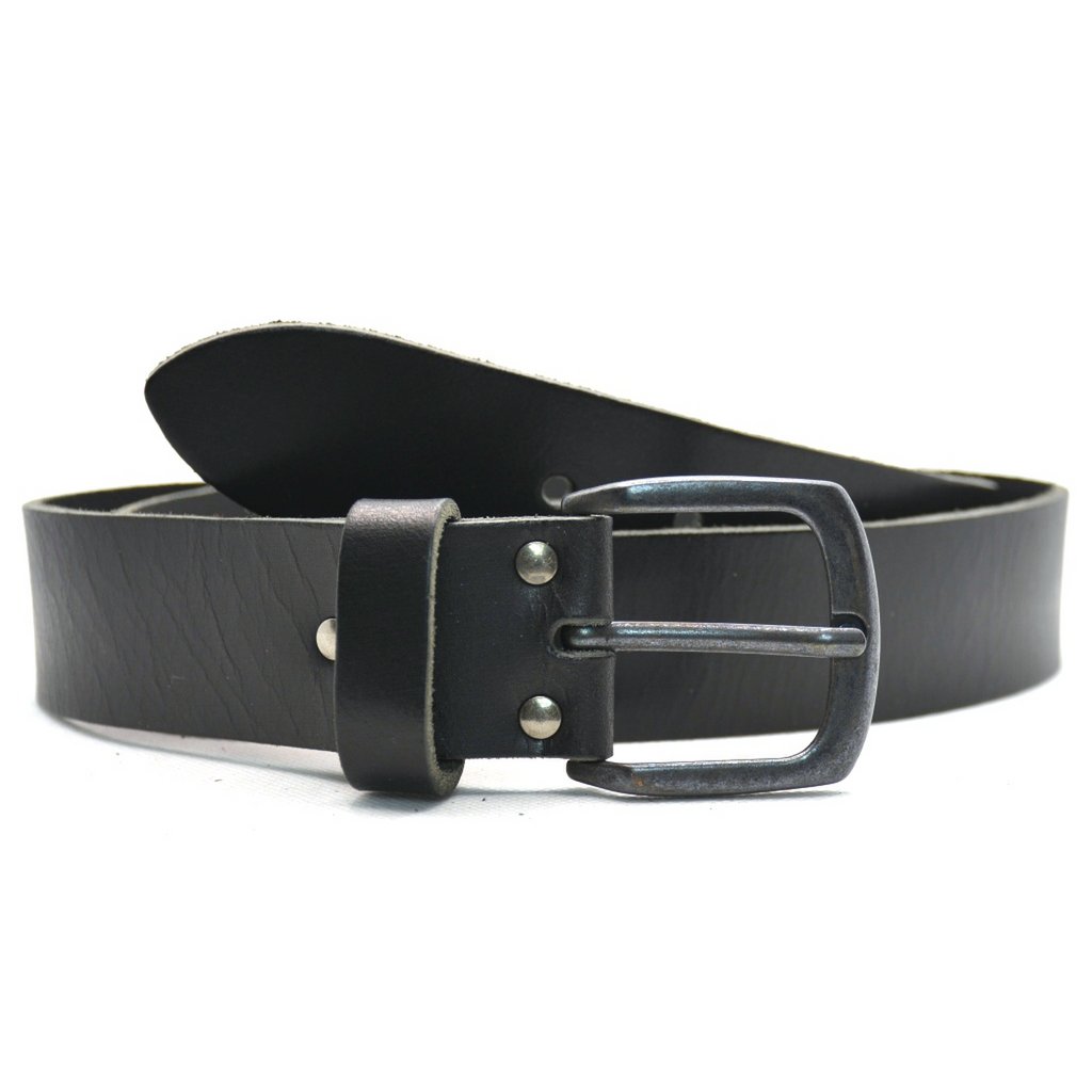 Timbelt 4001 cooler schwarzer Jeansgürtel mit schwarzer Schnalle
