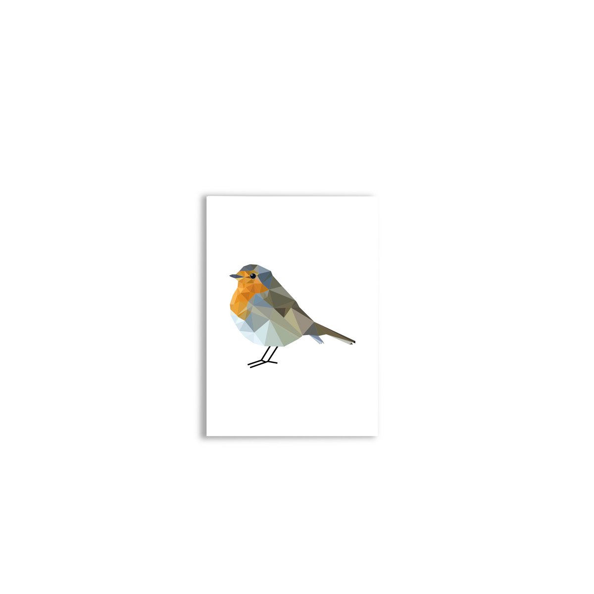 Cartolina di auguri Robin con busta