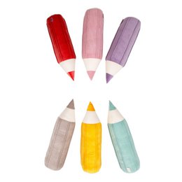 Crayon velvet pillow “Purple"