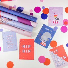 Postkarte Party