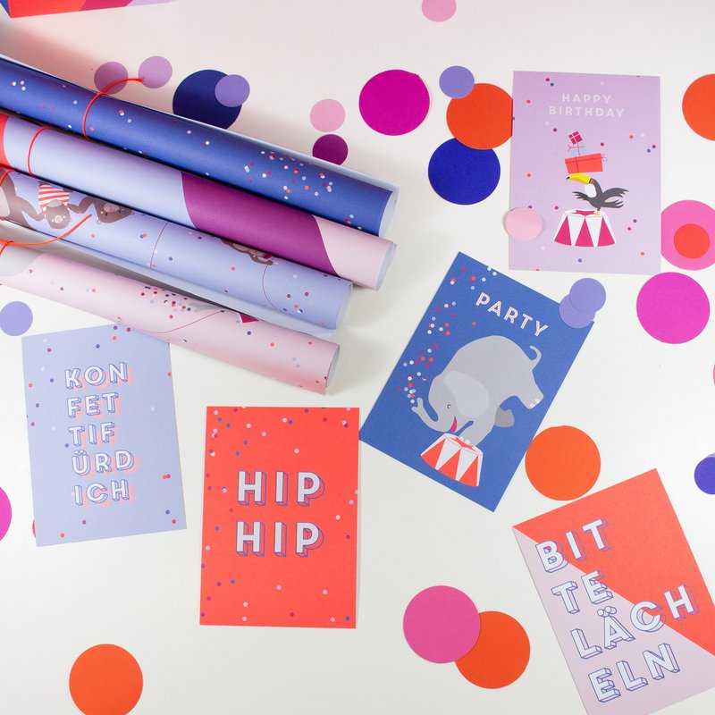Postkarte Party