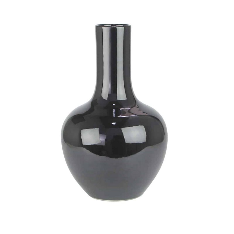 Jarrón de cuerpo negro