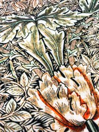 William Morris varm orange kaprifolie botanisk pudebetræk | WIM015