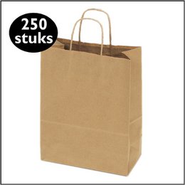 Paper bag L - Kraft Brown (Box of 250 pieces)