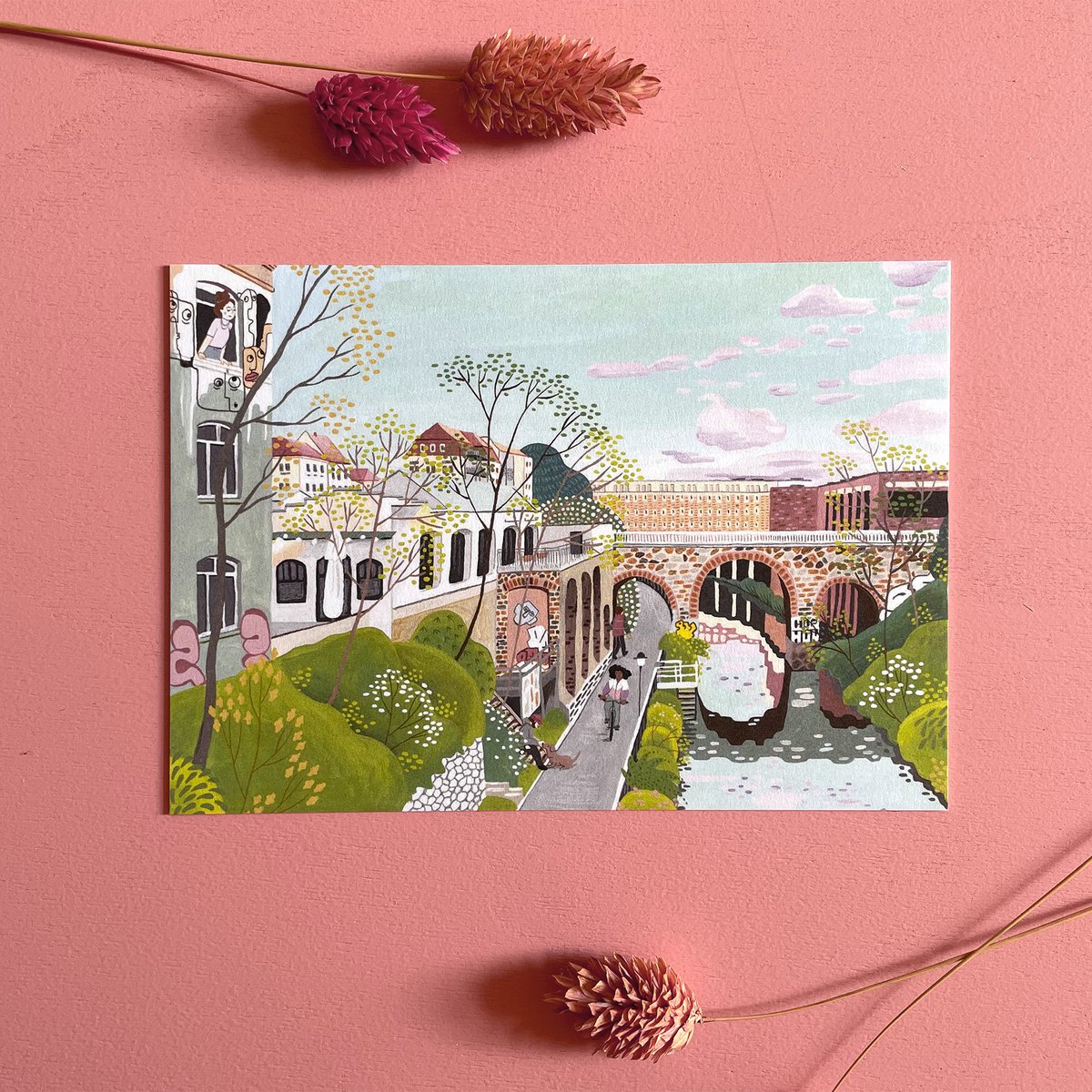 Postcard “Karl Heine Canal”