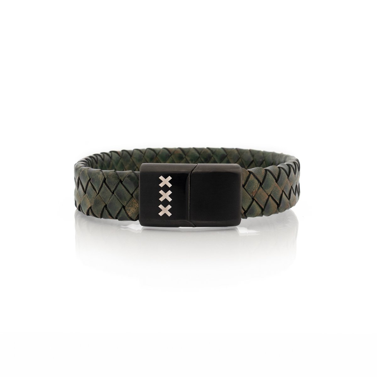 Leren Armband Groen | Vondel P.