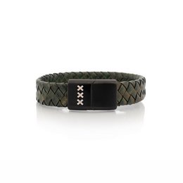 Leather Bracelet Green | Vondel P.