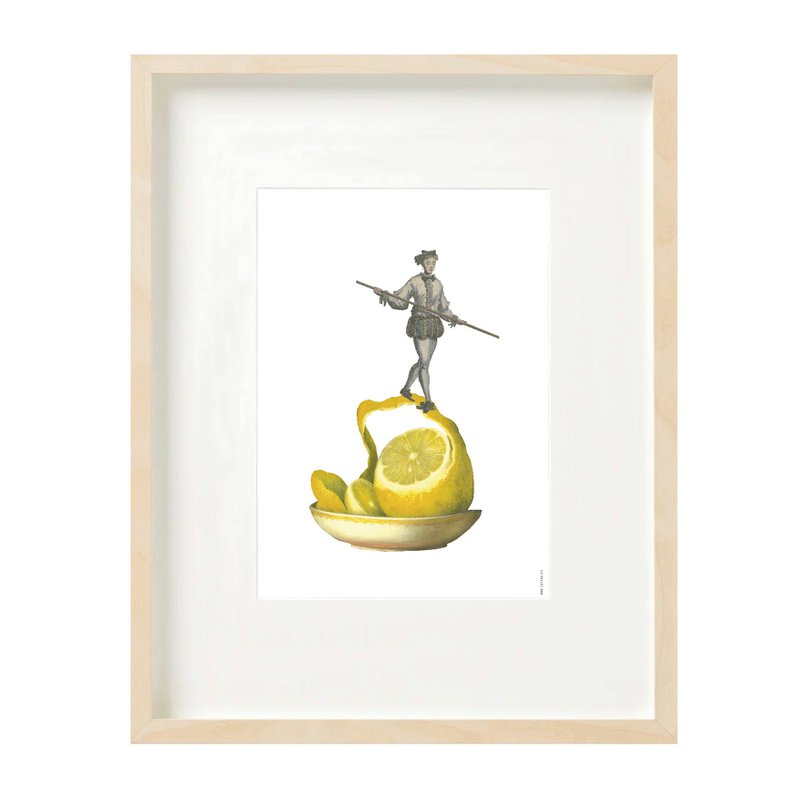 Print (A4) collage Museum collection - lemon choir dancing
