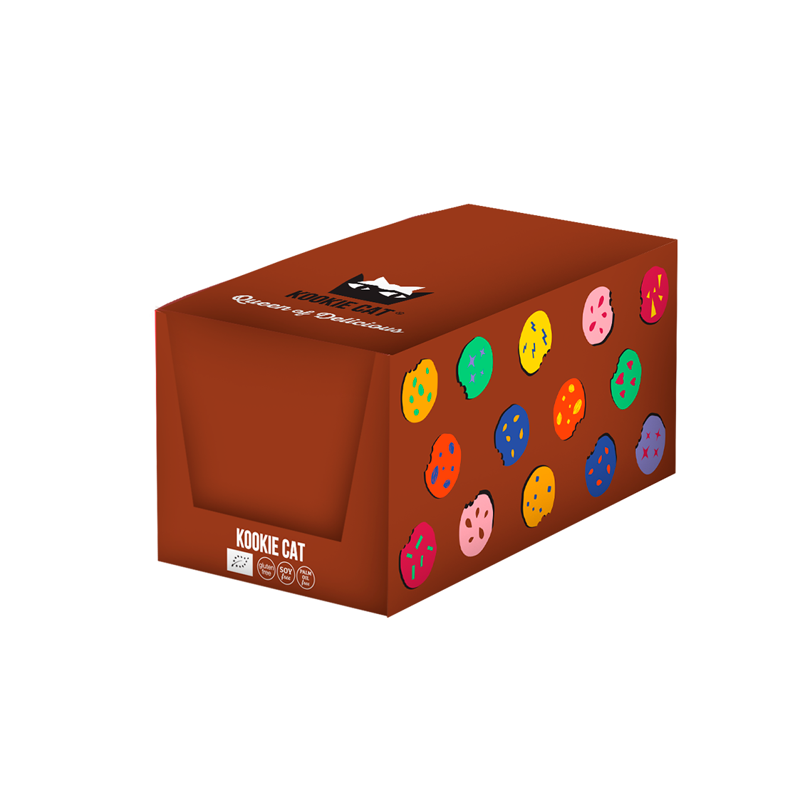Double Choc and Walnut Cookie, organic, Kookie Cat, 50g