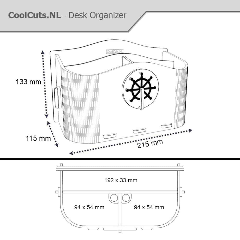 CoolCuts Wave Bureau Organizer In Bruin