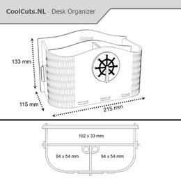 Organisateur de bureau CoolCuts Wave à Bruin