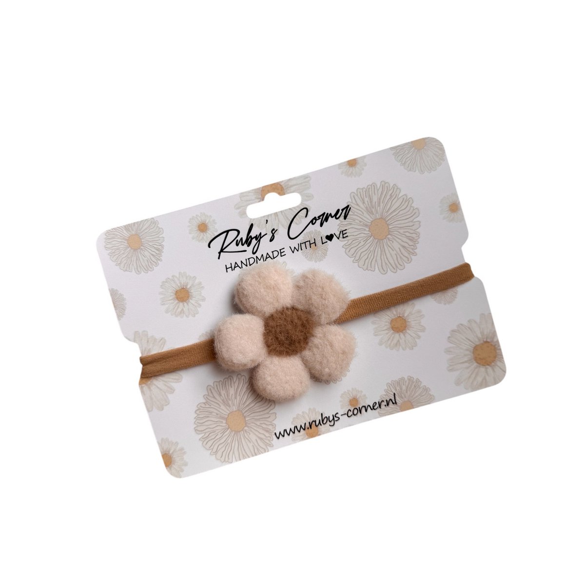 Haarband Bloem - Crème
