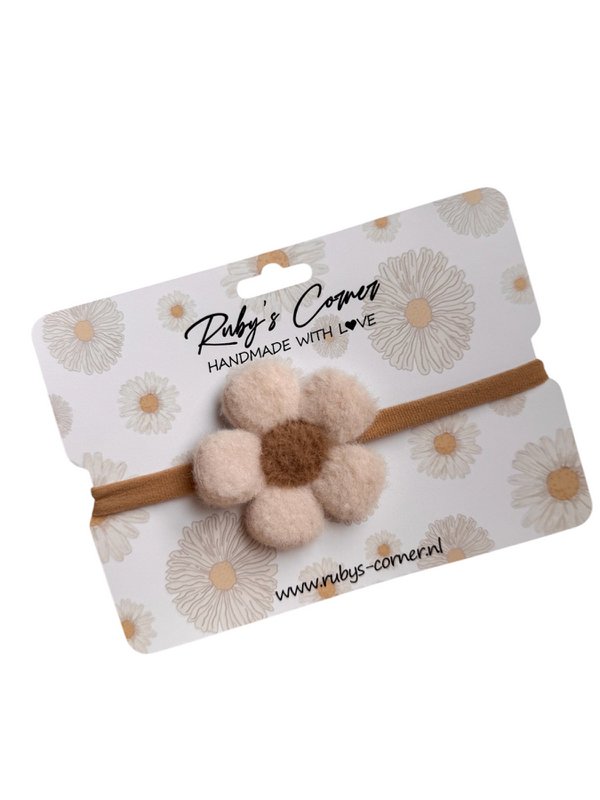 Haarband Bloem - Creme