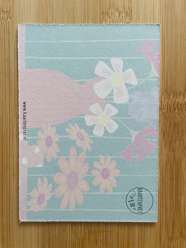 2 Vasen mit Pick Flowers Green Kartonkarte