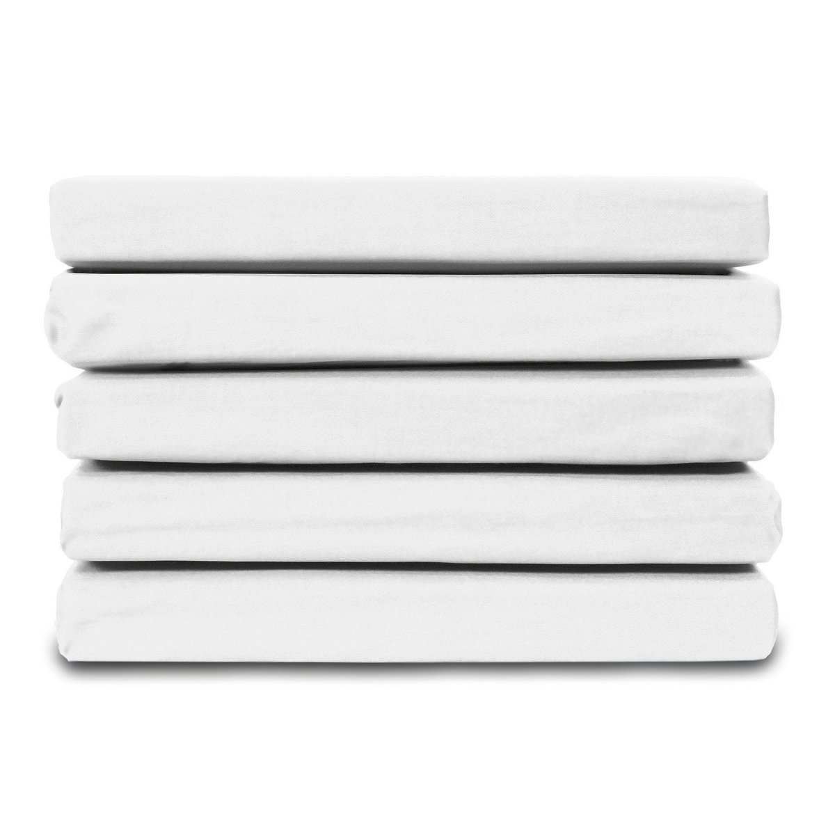 100% Bomuld Satin Topper Fitth Sheet - Hvid
