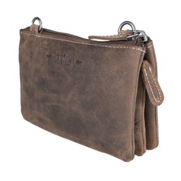 Lille skuldertaske I 3 farver Buffalo Læder - Festivaltaske - Lædertaske Lille - Crossbody taske til kvinder - Str. M