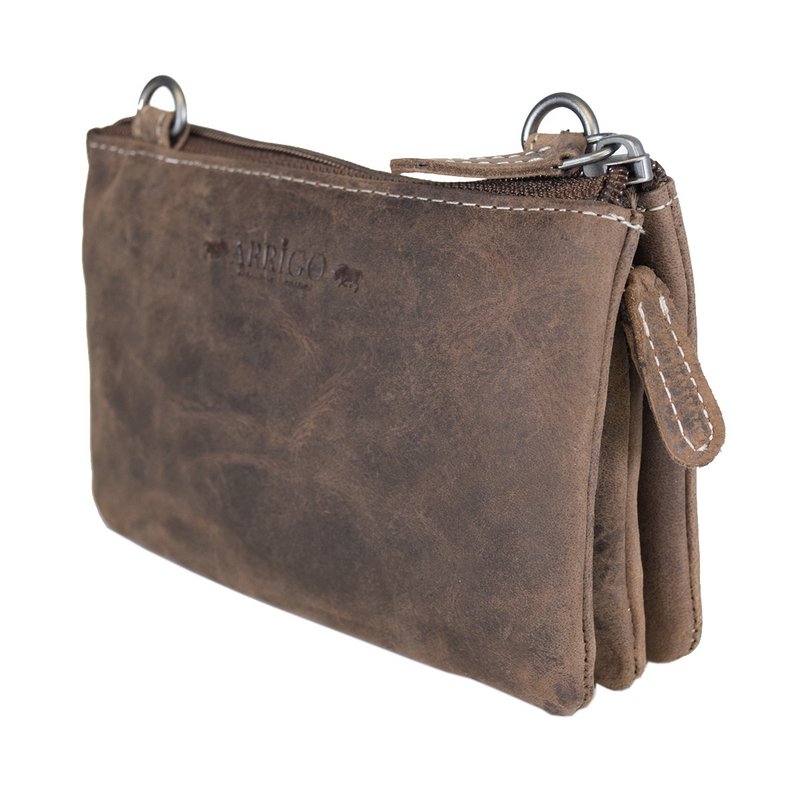 Lille skuldertaske I 3 farver Buffalo Læder - Festivaltaske - Lædertaske Lille - Crossbody taske til kvinder - Str. M