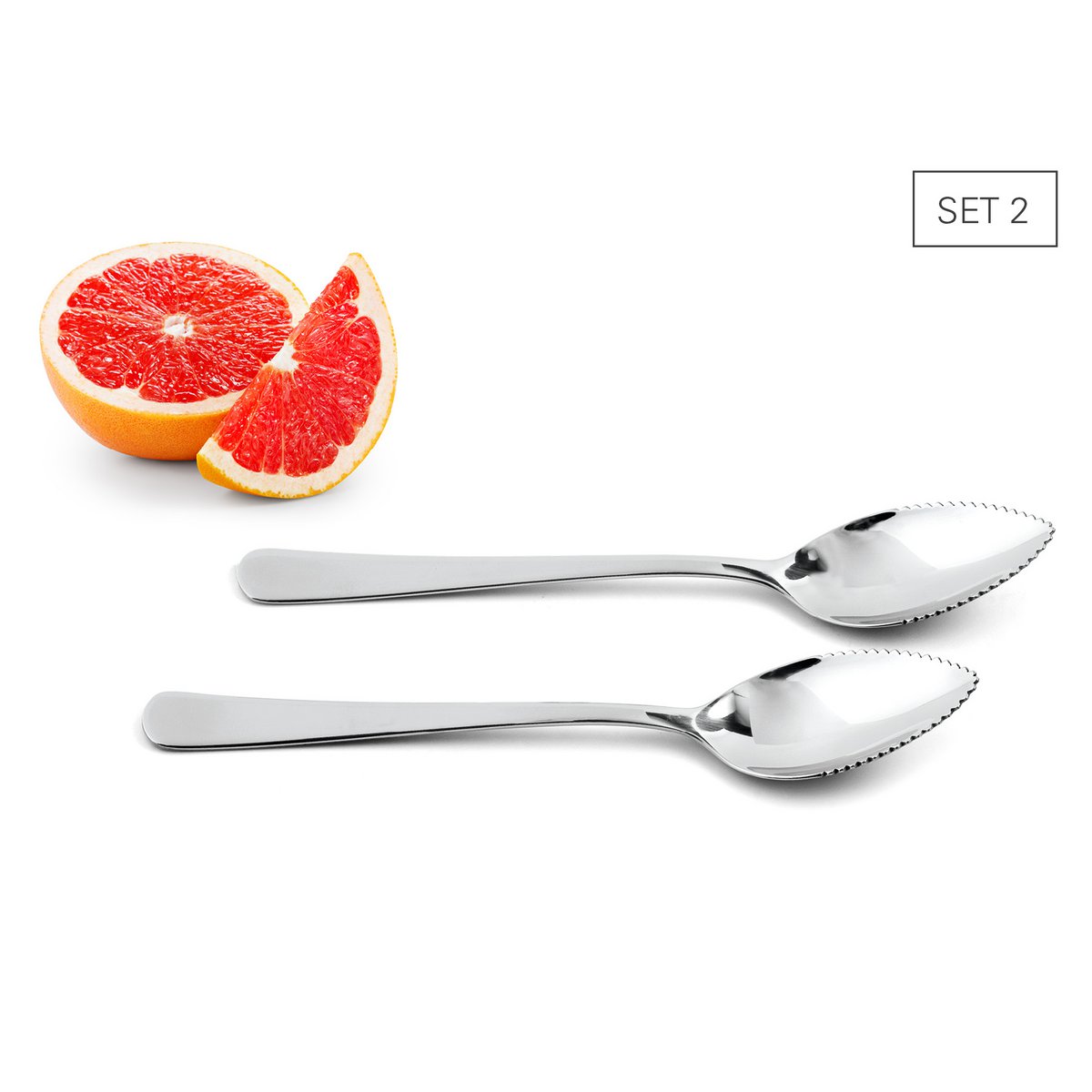 Set di cucchiai per pompelmo in acciaio inossidabile